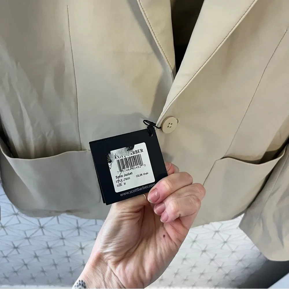Scott Barber Sono Travel Sport Coat Khaki NWT!